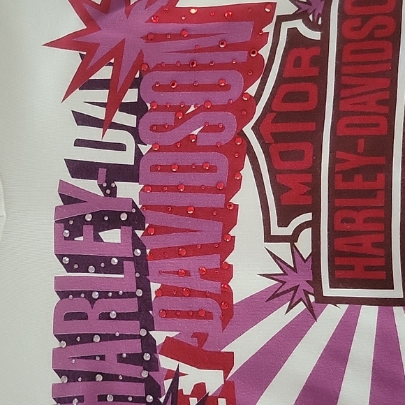 Harley-Davidson women's long sleeve rhinestones studded shirt. - Picture 4 of 4